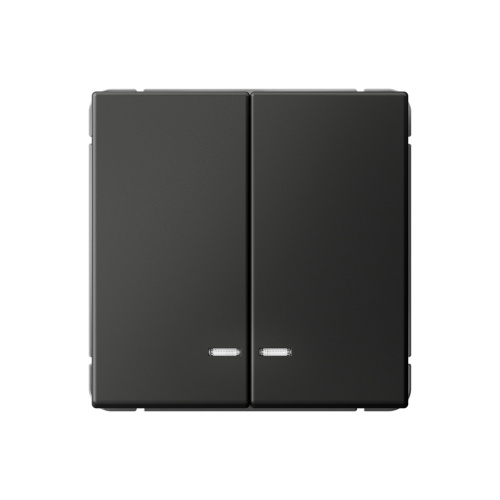 Systeme Electric ARTGALLERY 2-клавишный ВЫКЛЮЧАТЕЛЬ с подсветкой, сх.5а, 10АХ, механизм, БАЗАЛЬТ