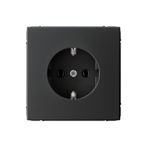 Systeme Electric ARTGALLERY РОЗЕТКА с заземлением, 16А, механизм, КАРБОН