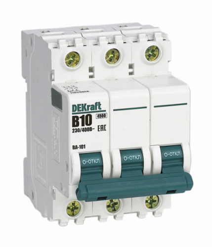 Schneider electric DEKraft Авт. выкл. 3Р 10А х-ка B ВА-101 4,5кА