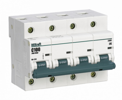 Schneider electric DEKraft Авт. выкл. 4Р 125А х-ка С ВА-201 10кА