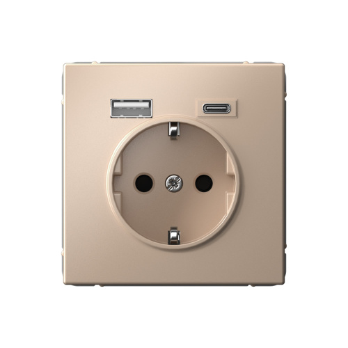 Systeme Electric ARTGALLERY РОЗЕТКА 16А с 2 USB A+C, 5В/2,4А/3,0А, 2х5В/1,5А, механизм, ПЕСОЧНЫЙ