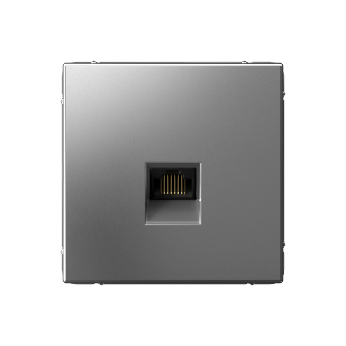 Systeme Electric ARTGALLERY РОЗЕТКА компьютерная RJ45, кат. 6A, механизм, СТАЛЬ