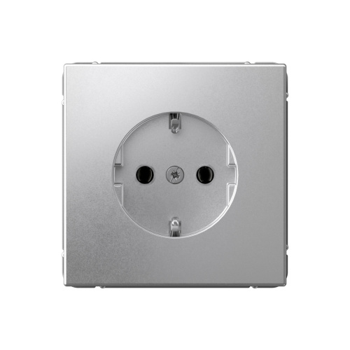 Systeme Electric ARTGALLERY РОЗЕТКА с заземлением, 16А, механизм, АЛЮМИНИЙ