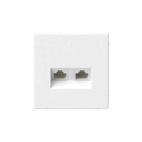 Systeme Electric ARTGALLERY РОЗЕТКА двойная компьютерная RJ45+RJ45, кат. 5е, механизм, ЛОТОС