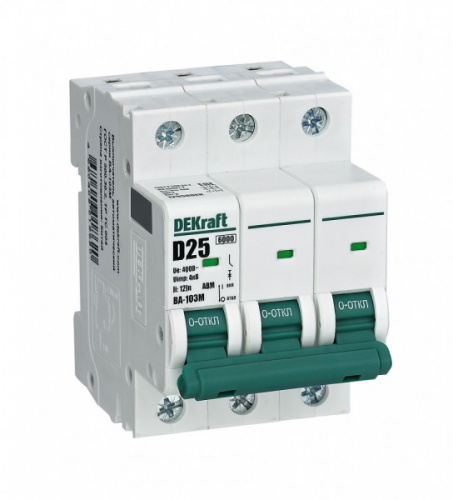 Schneider electric DEKraft Авт. выкл. без теплозащиты 3P 25А х-ка D 6кА ВА-103M