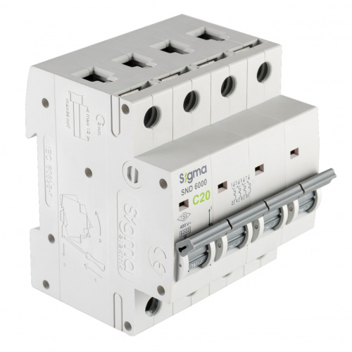 SIGMA Elektrik Автоматический выключатель 4P C 20A 6kA