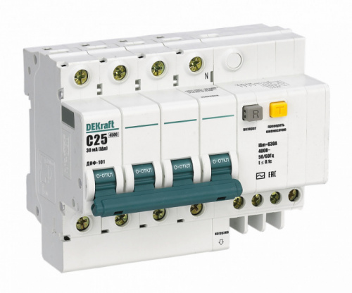 Schneider electric DEKraft АВДТ 3P+N 10А 30мА тип AC х-ка C ДИФ-101 4,5кА