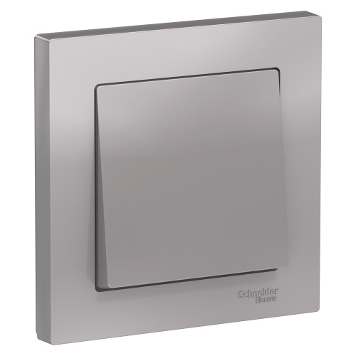 Systeme (Schneider) Electric ATLASDESIGN 1-клавишный ВЫКЛЮЧАТЕЛЬ, сх.1, 10АХ, в сборе, АЛЮМИНИЙ