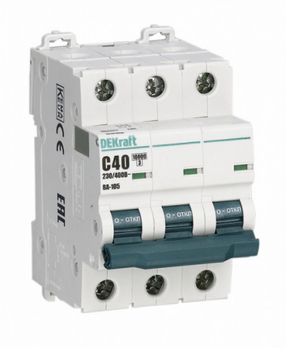Schneider electric DEKraft Авт. выкл. 3P 40A х-ка C ВА-105 10кА