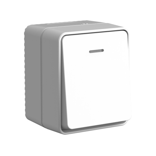 Systeme (Schneider) Electric AtlasDesign PROFI IP54 О/У 1-клавишный ВЫКЛЮЧАТЕЛЬ с подсветкой 10 АХ, СЕРЫЙ