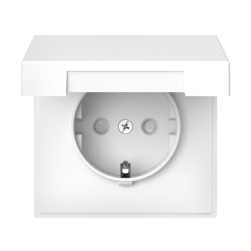 Systeme Electric ARTGALLERY РОЗЕТКА с заземл. со шторк. с крышкой, 16А, IP20, механизм, ЛОТОС