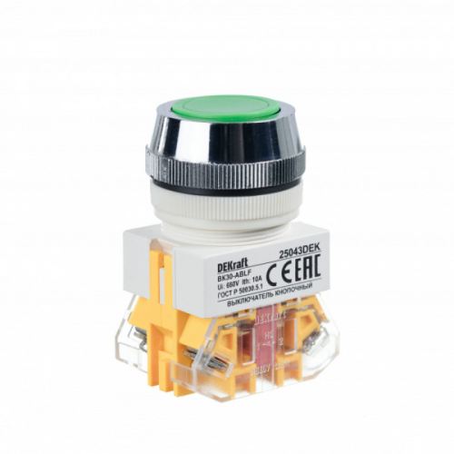 Schneider electric DEKraft Выкл. кноп. ABLF D30 ЗЕЛЕНЫЙ 220В ВK-30