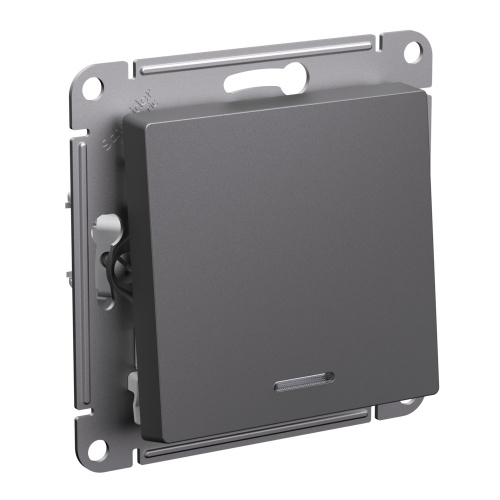Systeme (Schneider) Electric ATLASDESIGN 1-кл ПЕРЕКЛЮЧАТЕЛЬ с подсветкой, сх.6а, 10АХ, механизам, БАЗАЛЬТ