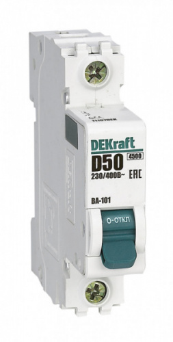 Schneider electric DEKraft Авт. выкл. 1Р 50А х-ка D ВА-101 4,5кА