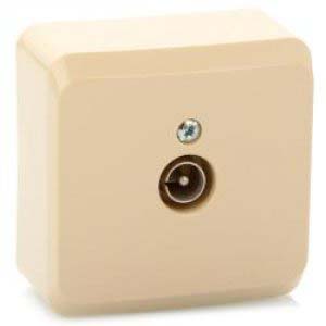 Розетка Systeme (Schneider) Electric ЭТЮД телевизионная О/У КРЕМОВЫЙ