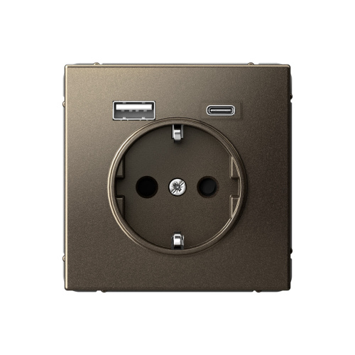 Systeme Electric ARTGALLERY РОЗЕТКА 16А с 2 USB A+C, 5В/2,4А/3,0А, 2х5В/1,5А, механизм, МОККО