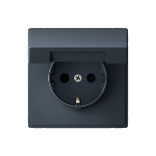Systeme Electric ARTGALLERY РОЗЕТКА с заземл. со шторк. с крышкой, 16А, IP20, механизм, ГРИФЕЛЬ