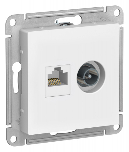 Systeme (Schneider) Electric ATLASDESIGN РОЗЕТКА двойная ТВ + компьютерная RJ45, кат. 5Е, ЛОТОС