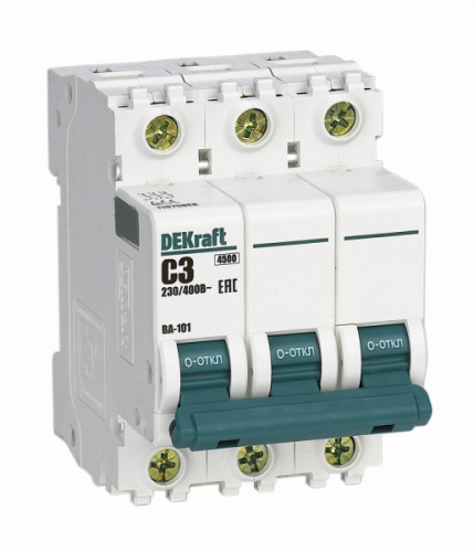 Schneider electric DEKraft Авт. выкл. 3Р 3А х-ка C ВА-101 4,5кА