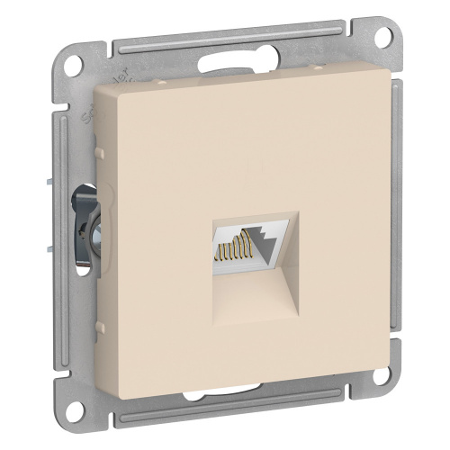Systeme (Schneider) Electric ATLASDESIGN РОЗЕТКА компьютерная RJ45, кат. 6A, механизм, БЕЖЕВЫЙ (ATN000286)