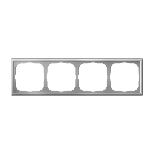 Systeme Electric ARTGALLERY 4-постовая РАМКА, универсальная, АЛЮМИНИЙ