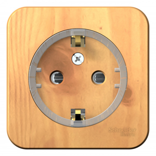 Schneider electric BLANCA РОЗЕТКА с/з со шторк., (КОМПАКТ) ИЗОЛ.ПЛ, 16А, 250В, ЯСЕНЬ