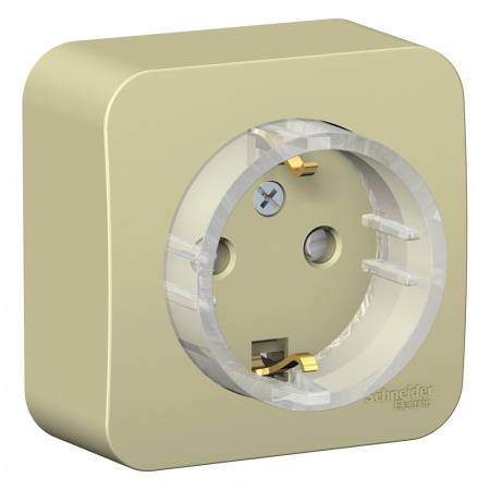 Systeme (Schneider) Electric BLANCA О/У РОЗЕТКА с заземл. со шторк., (КОМПАКТ) ИЗОЛ.ПЛ 16А, 250В, БЕЖЕВЫЙ
