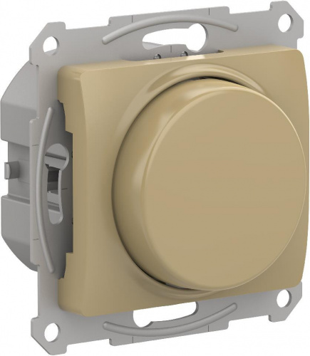 Systeme (Schneider) Electric GLOSSA СВЕТОРЕГУЛЯТОР (диммер) повор-нажим, LED, RC, 400Вт, мех., ТИТАН