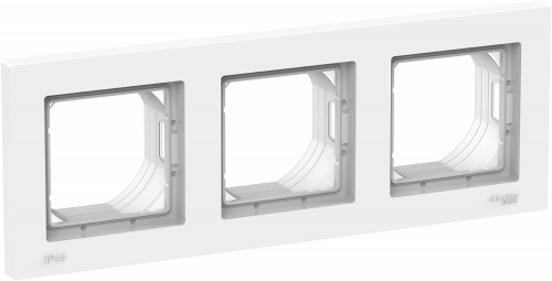 Systeme (Schneider) Electric ATLASDESIGN AQUA 3-постовая РАМКА, IP44, БЕЛЫЙ
