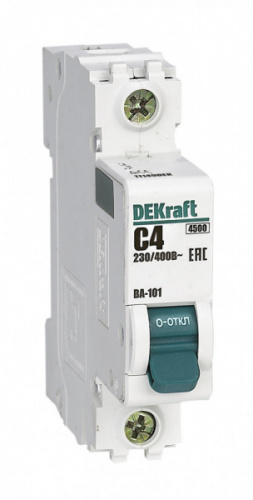 Schneider electric DEKraft Авт. выкл. 1Р 4А х-ка C ВА-101 4,5кА